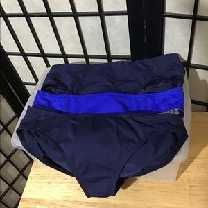 Bundle NWOT 3 pairs of Lands' End Women's Chlorine Resistant Bikini Bottoms.